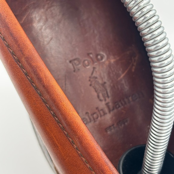 Polo Ralph Lauren Loafers Mens Sz 10.5 Brown Leather Penny Loafers Preppy main image 9